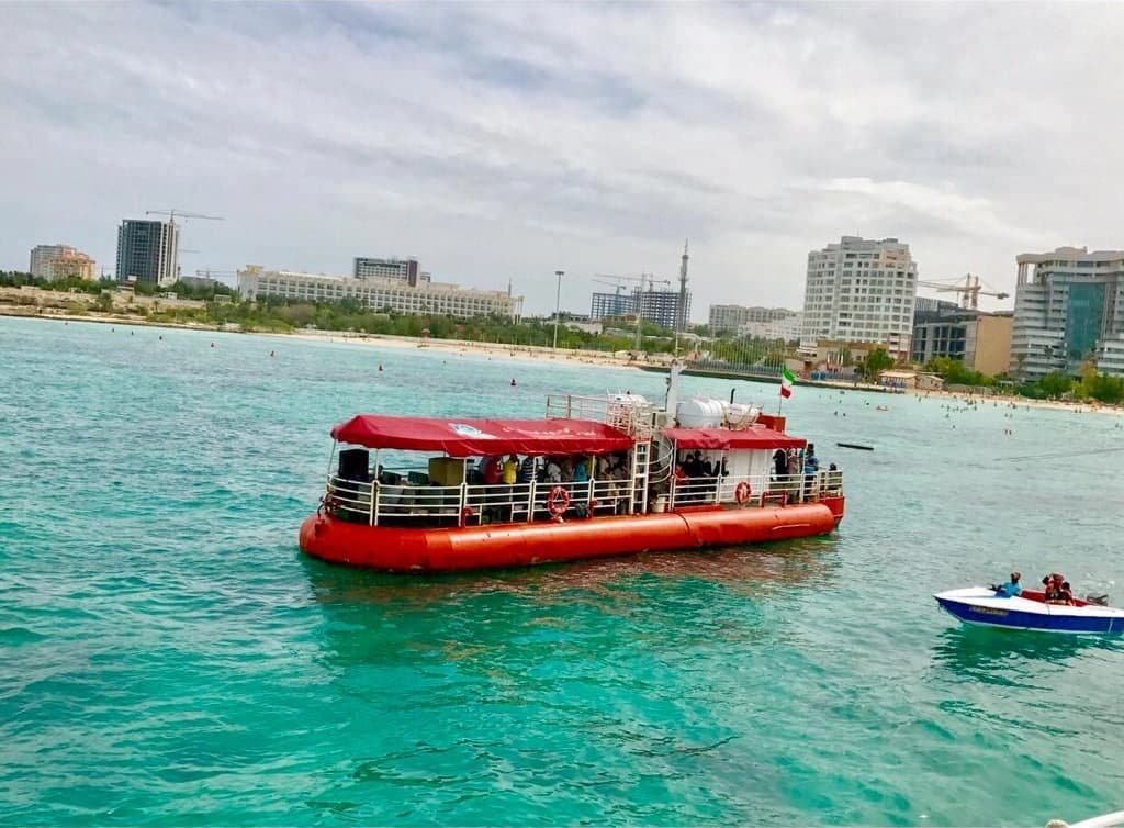 قیمت بلیط کشتی آکواریوم کف شیشه ای کیش