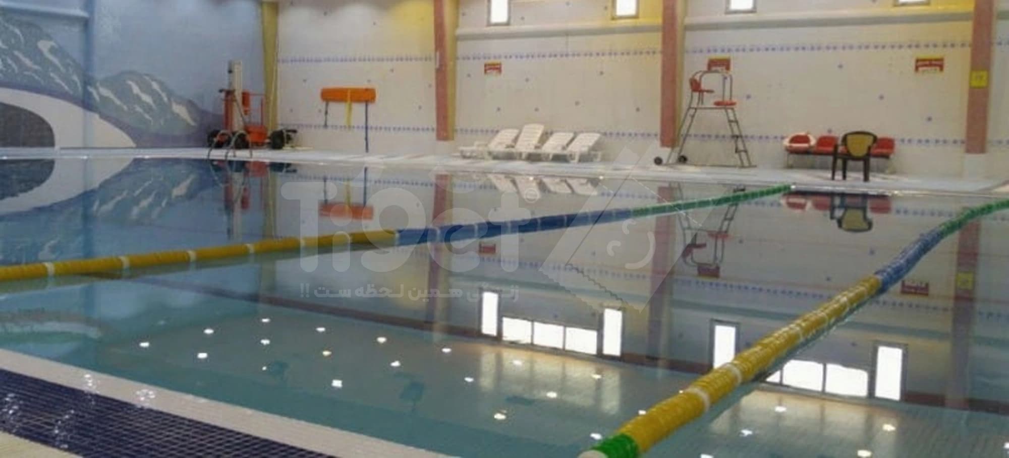 نمایی از استخر ایثار قم