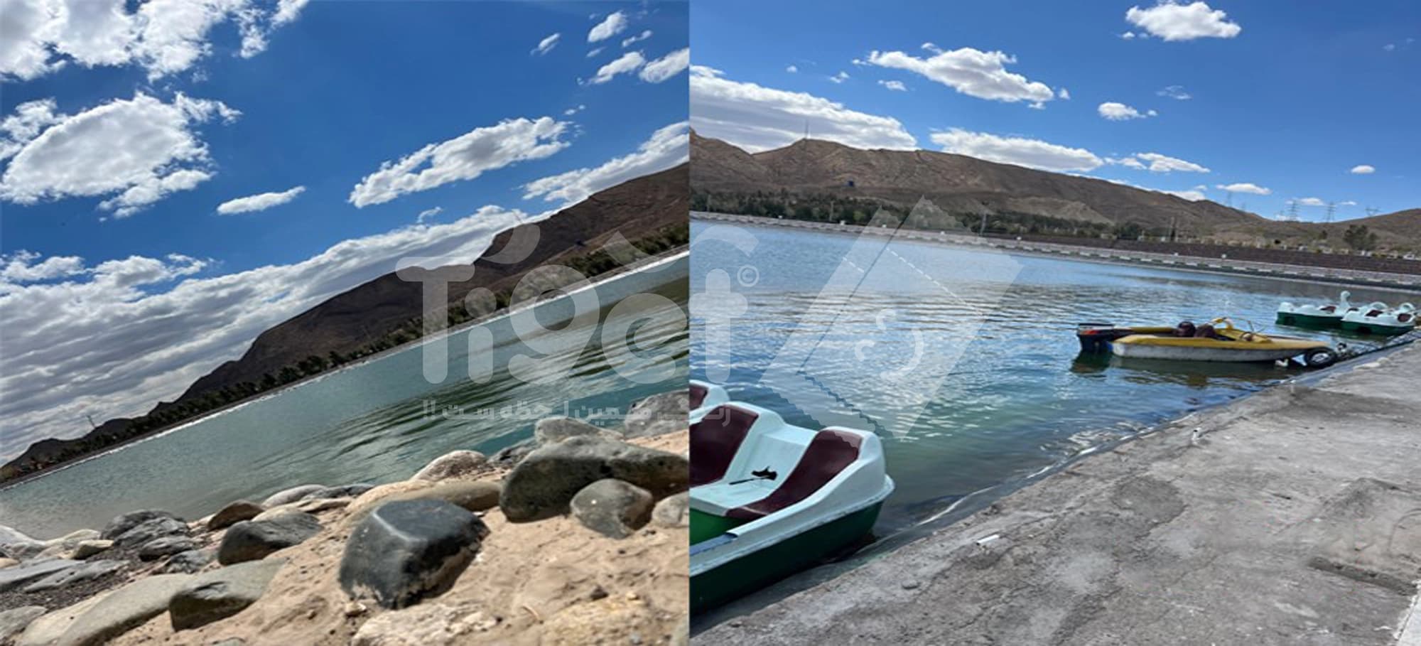 نمای از دریاچه جوان قم